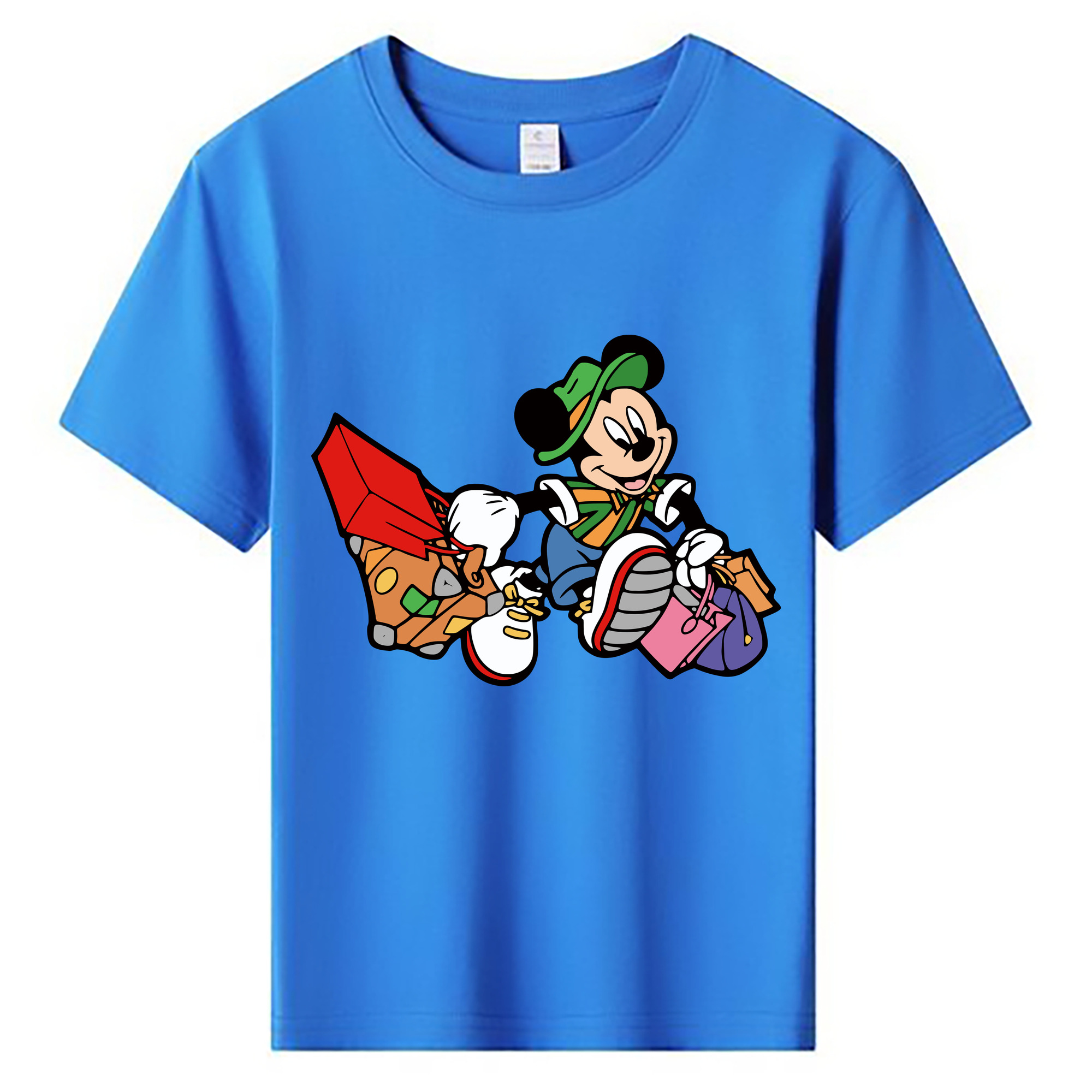 ミッキーマウス Mickey Mouse 綿100％キッズTシャツ（フロントプリント）